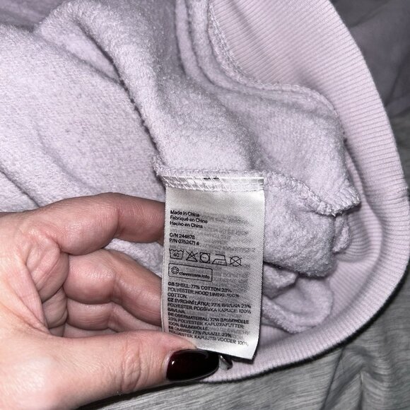 H&M Disney Lavender Mickey Mouse Logo Hoodie Pullover Sweatshirt Size Medium - Picture 7 of 8